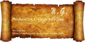 Medveczki Graciána névjegykártya